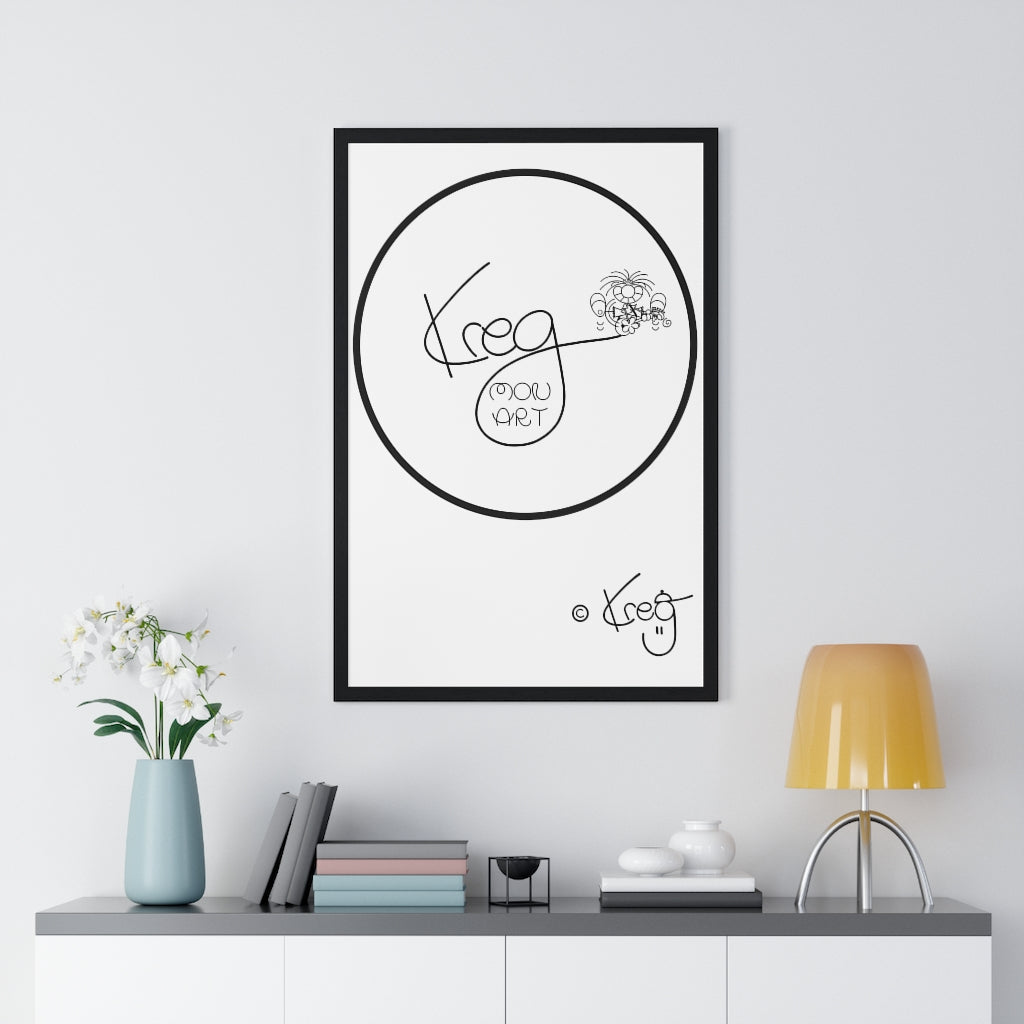 Kreg Mon Art Logo,Premium Framed Vertical Poster