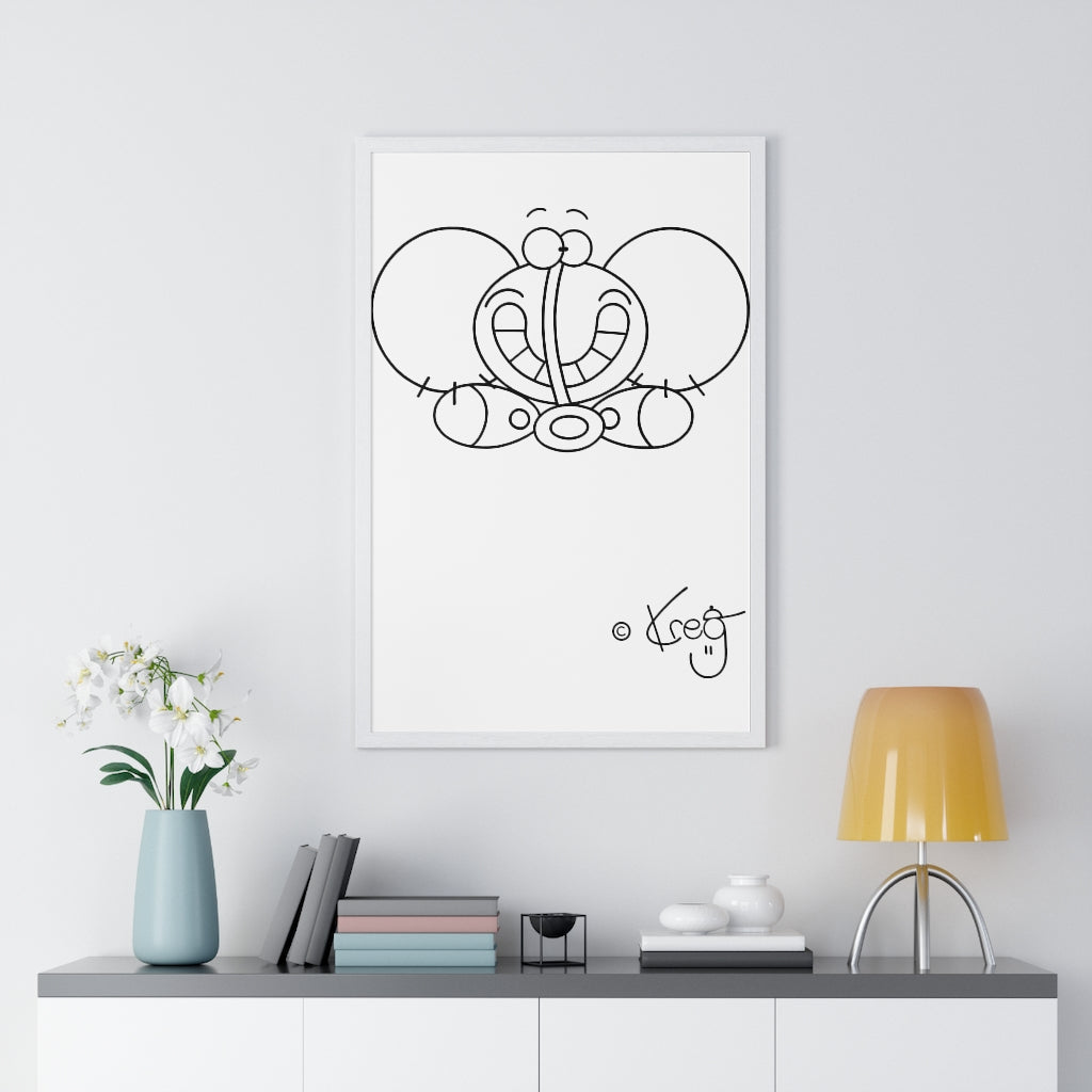 Smile Elephant,Premium Framed Vertical Poster