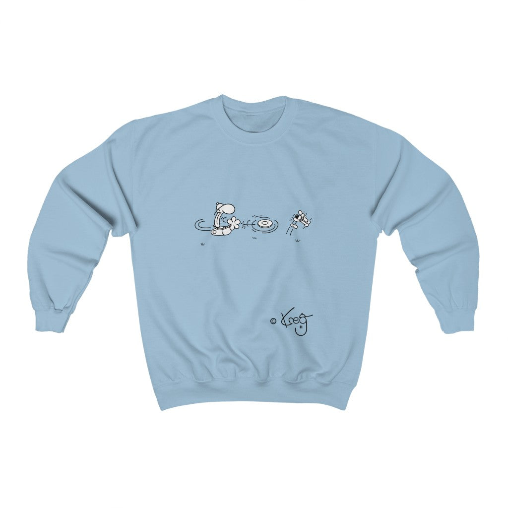 Freddy Frisbee Dog,Unisex Heavy Blend™ Crewneck Sweatshirt