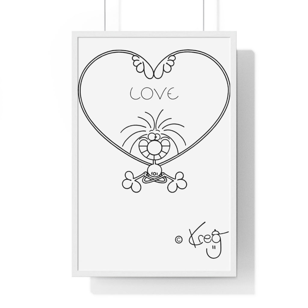 LOV YOGA,Premium Framed Vertical Poster