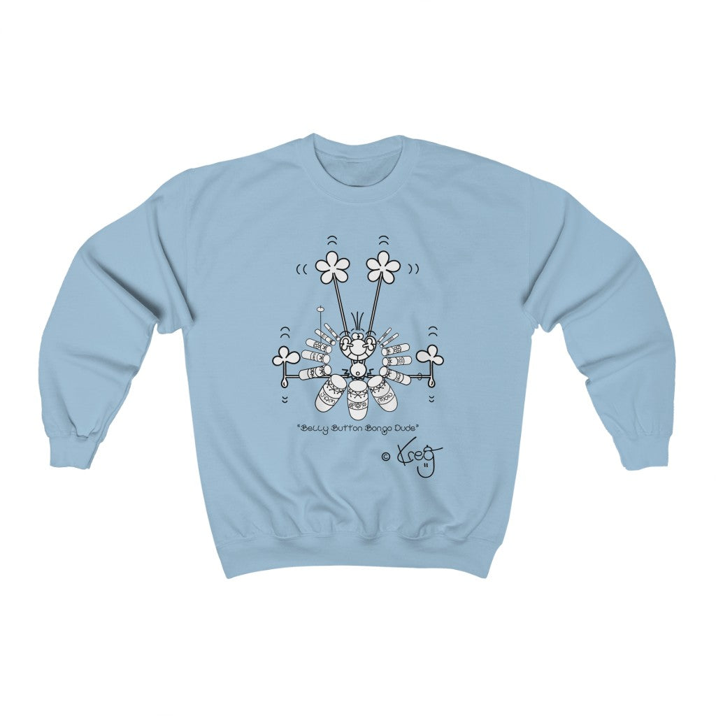 Belly Button Bongo Dude,Unisex Heavy Blend™ Crewneck Sweatshirt