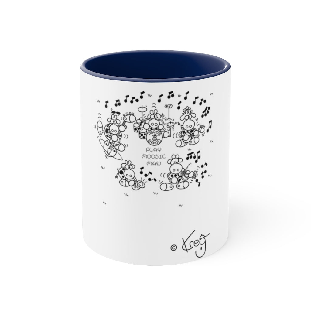 Moo's Band Accent Coffee Mug, 11oz