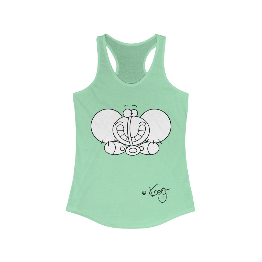 Smile Elephant,Women's Ideal Racerback Tank