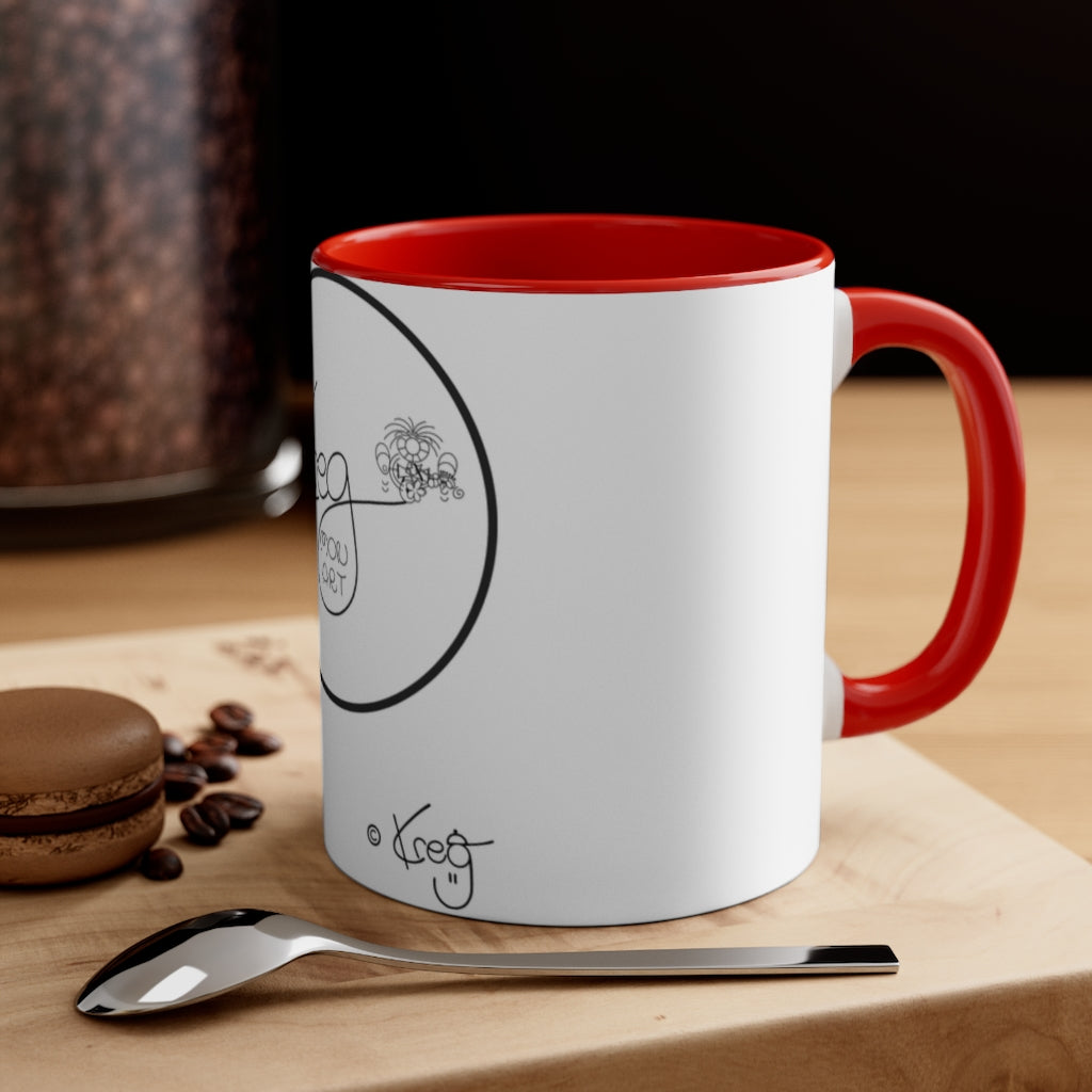 Kreg Mon Art Logo Accent Coffee Mug, 11oz