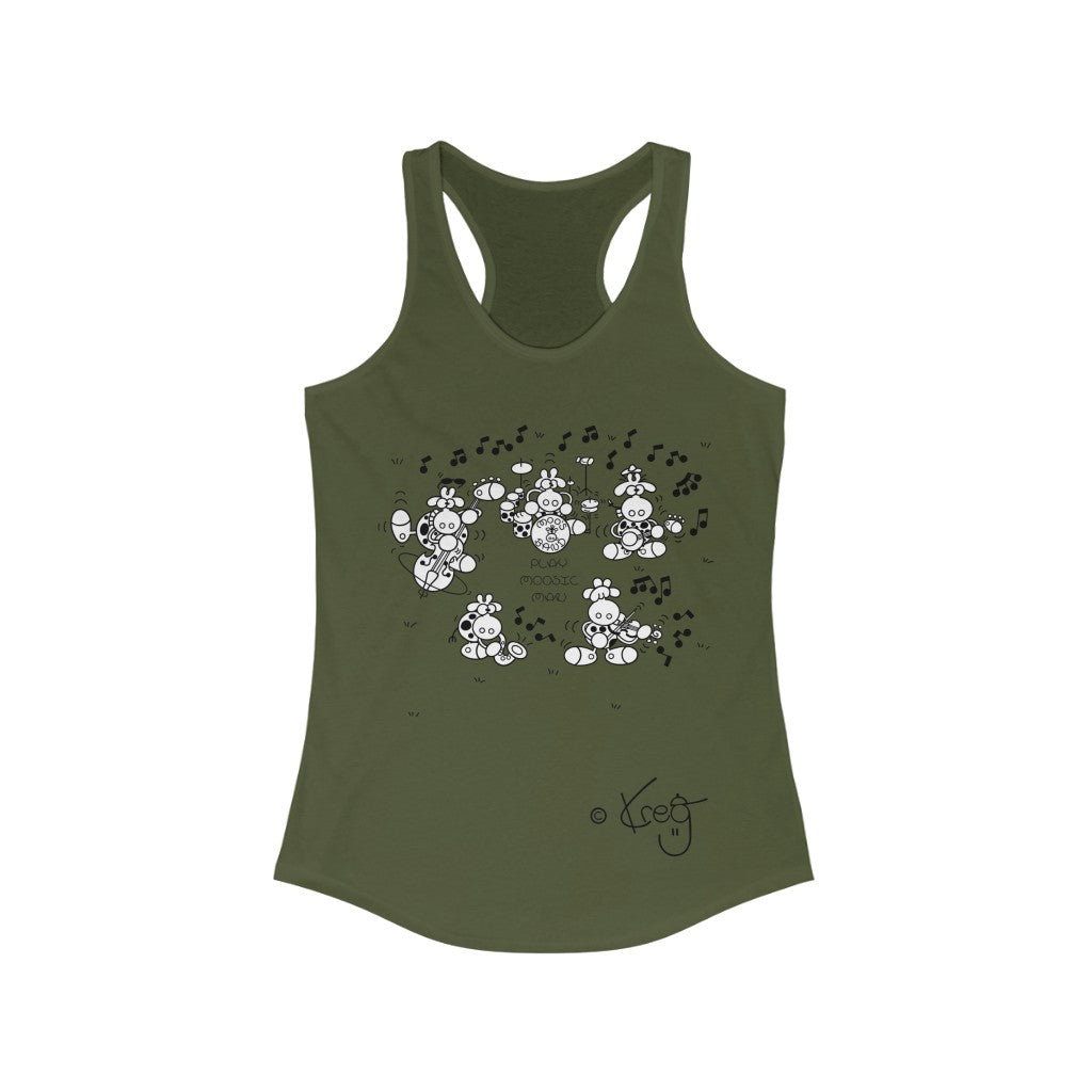 Moo's Band,Women's Ideal Racerback Tank