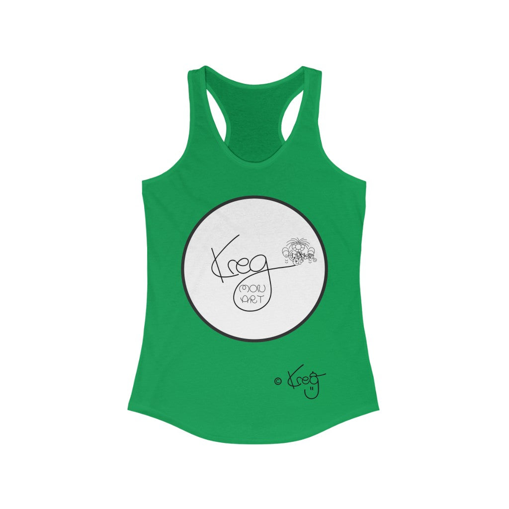 Kreg Mon Art Logo,Women's Ideal Racerback Tank