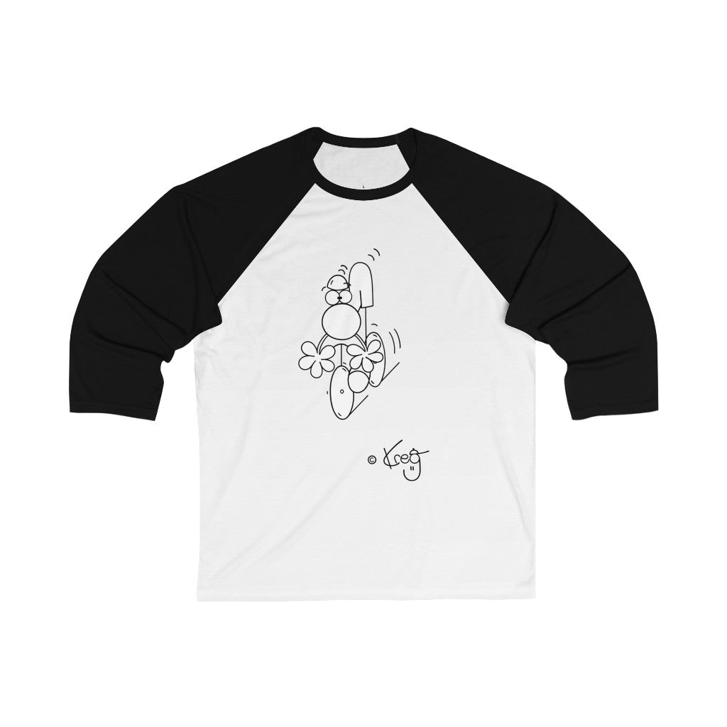 Cyclist,Unisex 3\4 Sleeve Baseball Tee