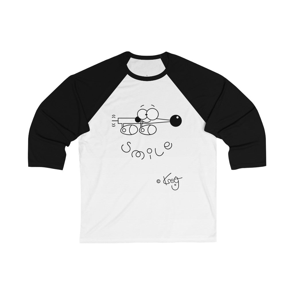 Wiener Dog Smile,Unisex 3\4 Sleeve Baseball Tee