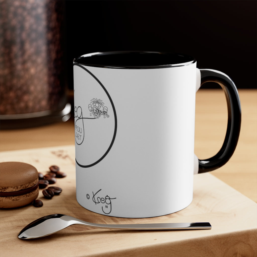 Kreg Mon Art Logo Accent Coffee Mug, 11oz