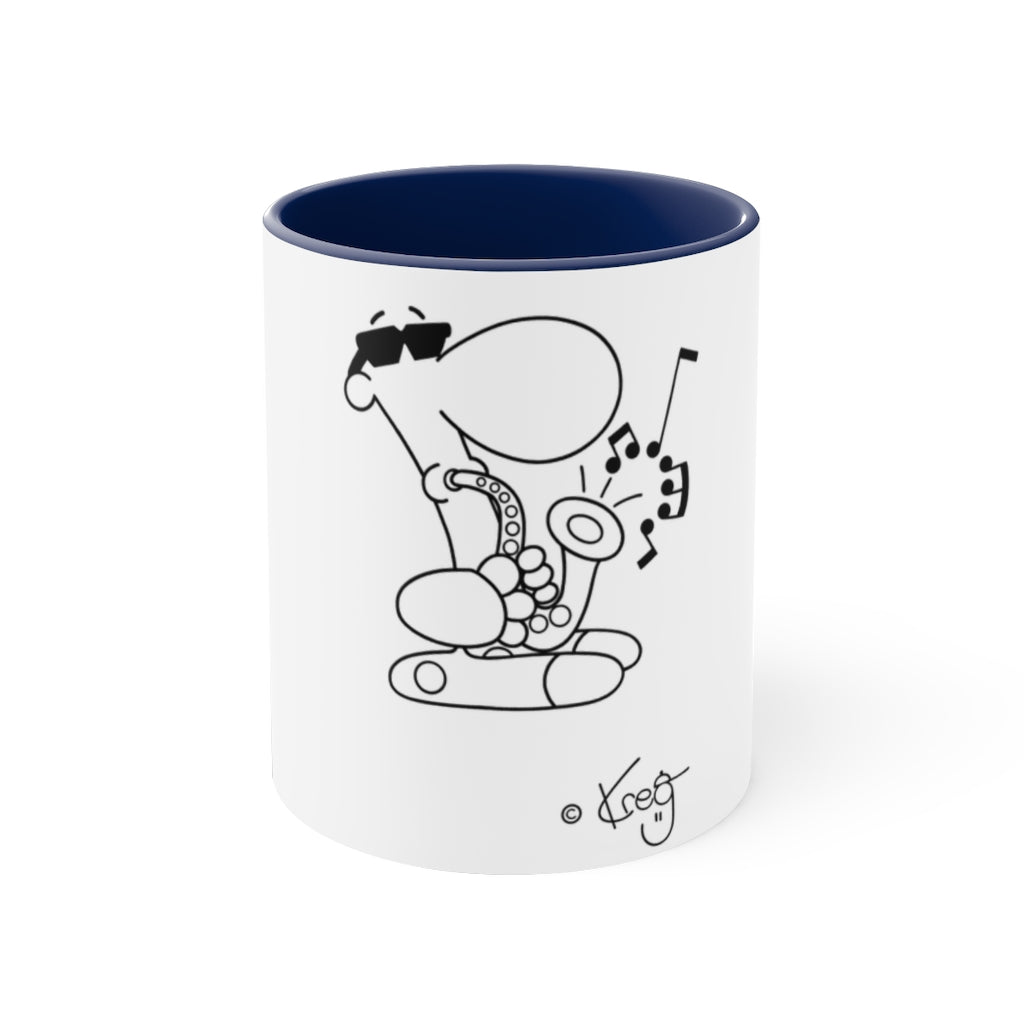 Sax Dude Accent Coffee Mug, 11oz