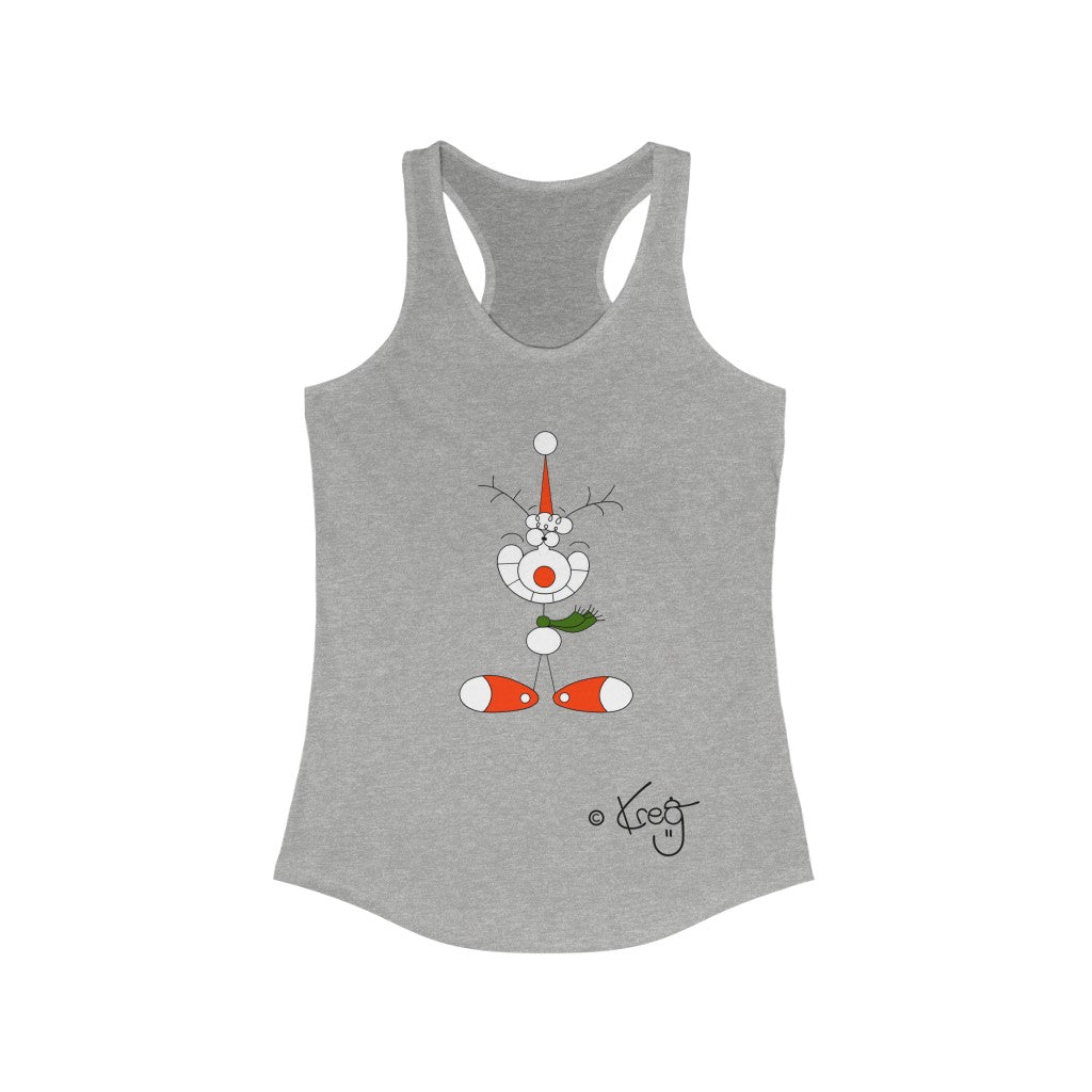 Smile Reindeer,Women's Ideal Racerback Tank