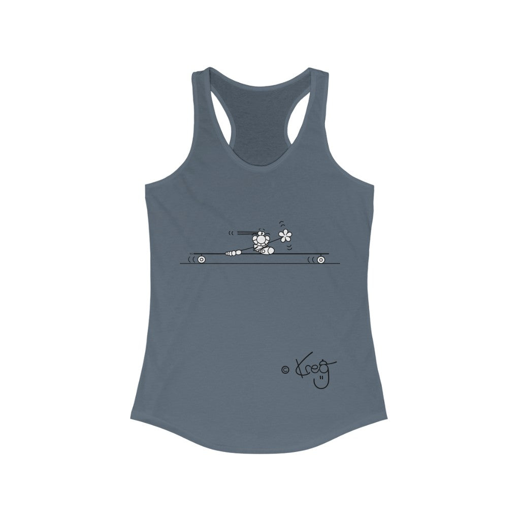 Longboarder,Women's Ideal Racerback Tank