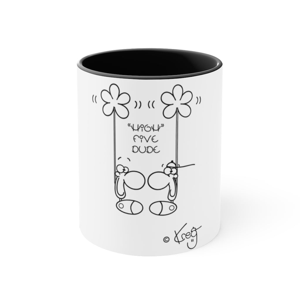 High Five Accent Coffee Mug, 11oz