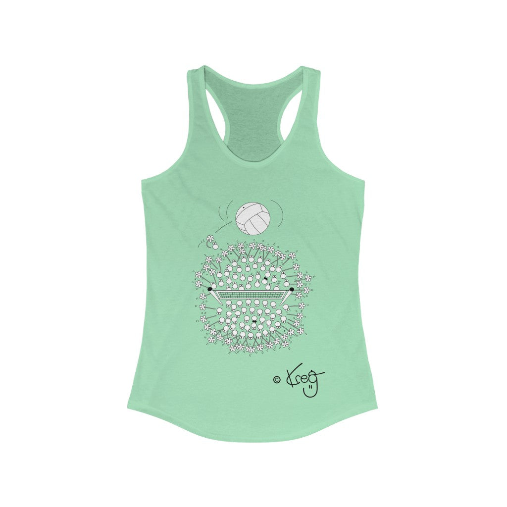 Volleyball Fun,Women's Ideal Racerback Tank