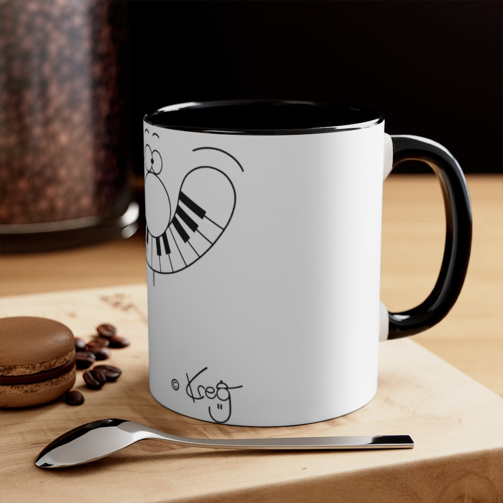 Smile Piano Accent Coffee Mug, 11oz