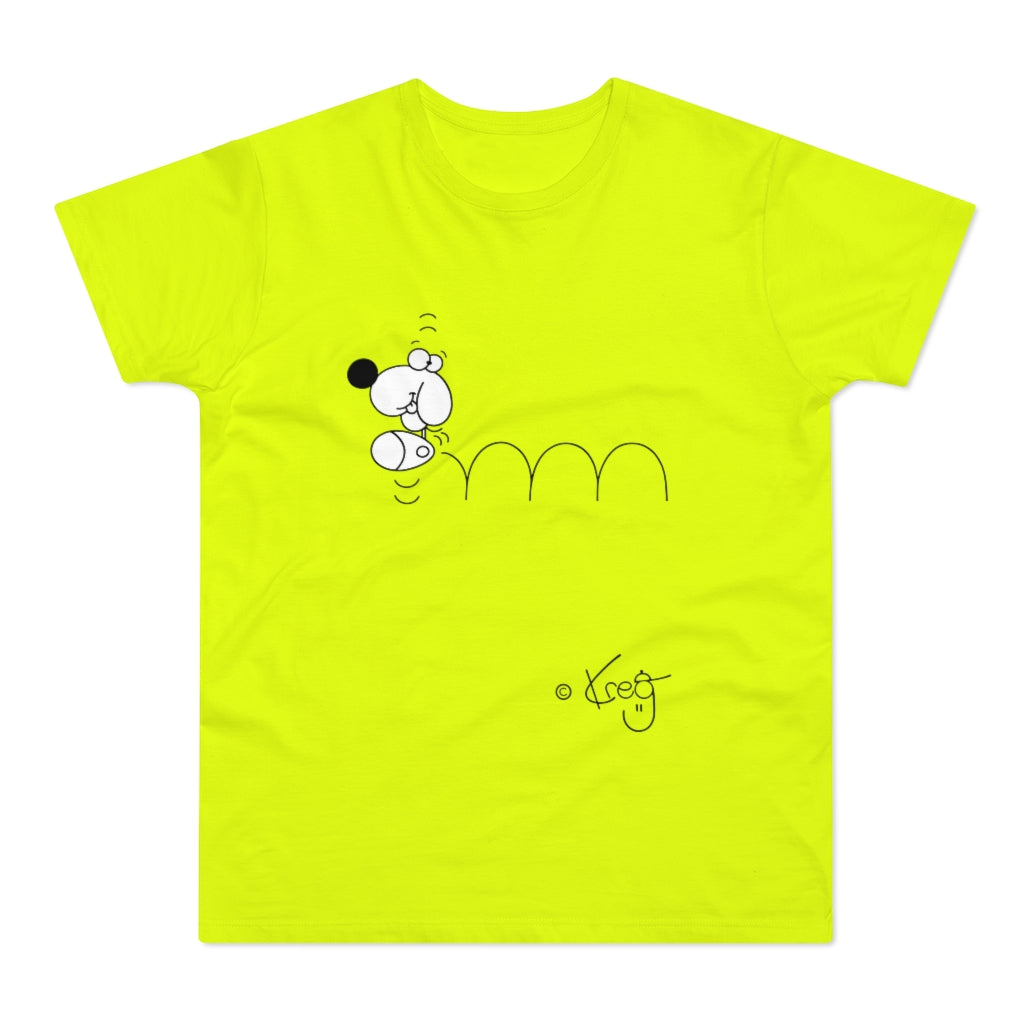 Bouncing Doggy,Single Jersey Men's T-shirt