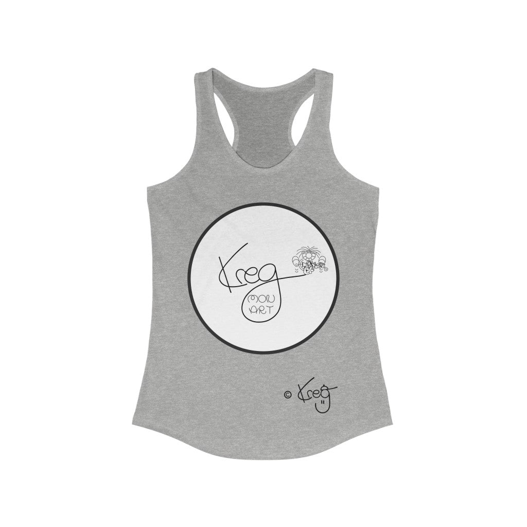 Kreg Mon Art Logo,Women's Ideal Racerback Tank