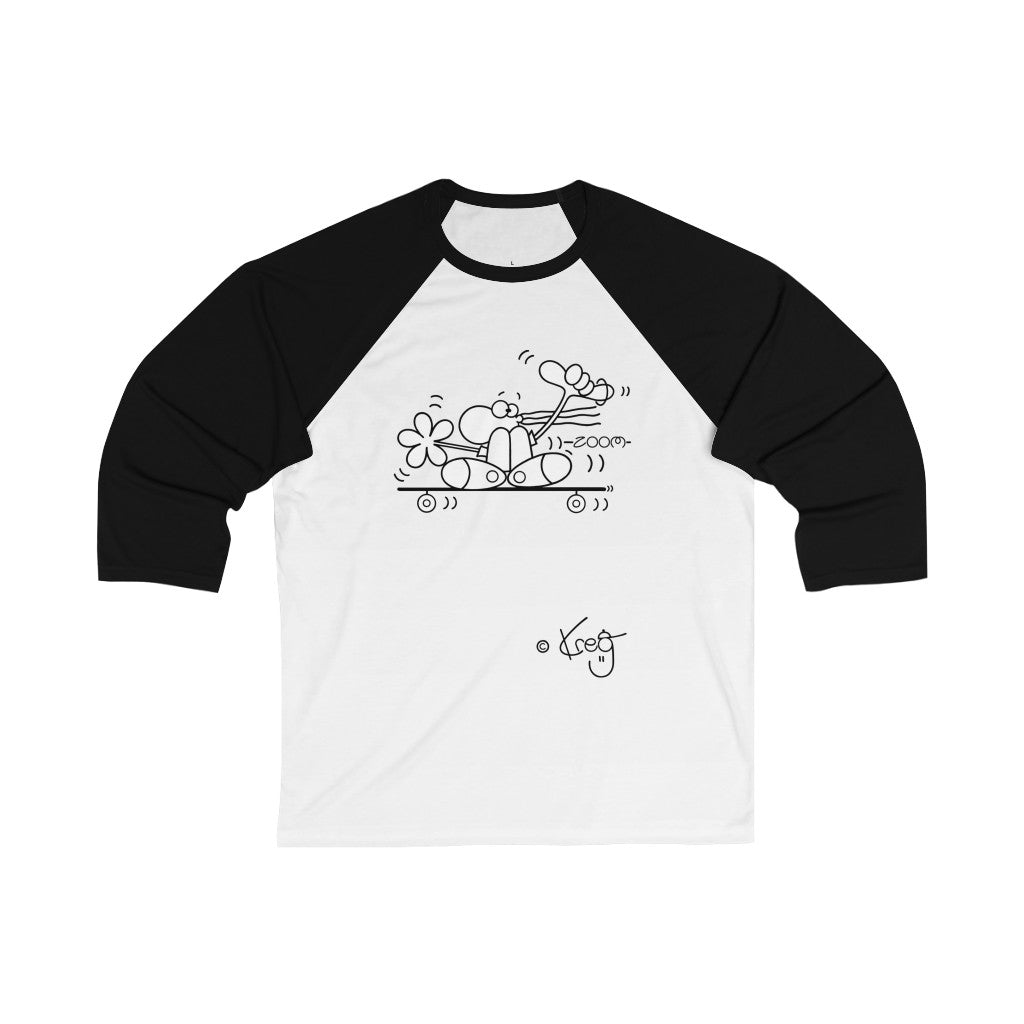 Skateboarder,Unisex 3\4 Sleeve Baseball Tee