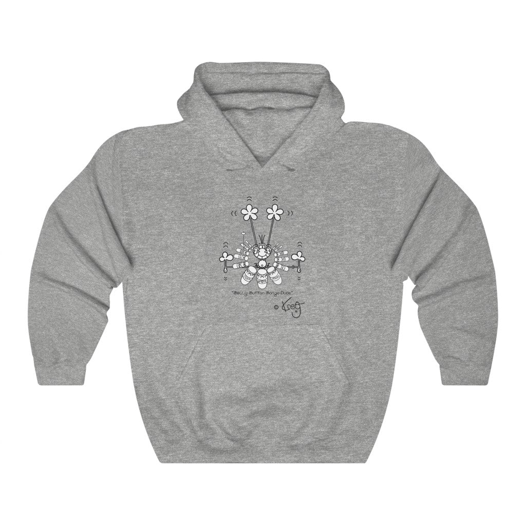 Belly Button Bongo Dude,Unisex Heavy Blend™ Hooded Sweatshirt