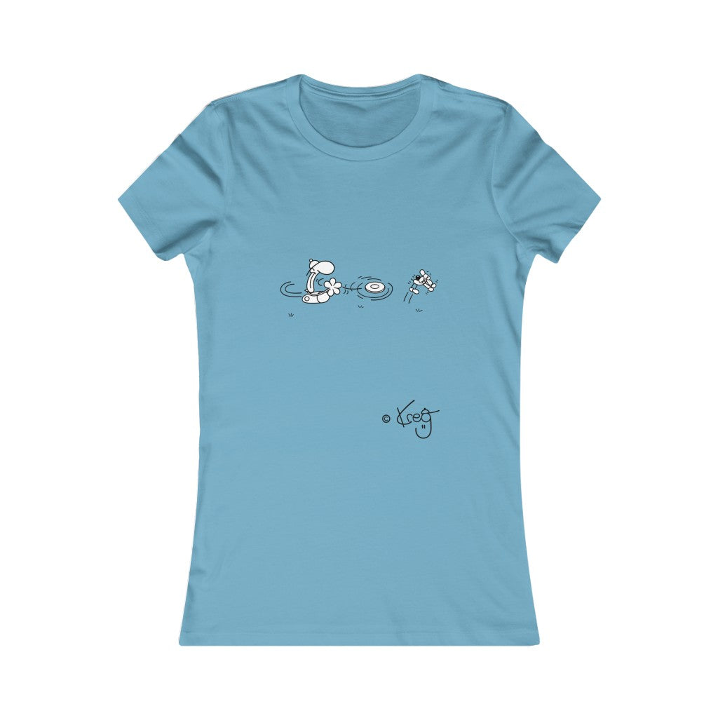 Freddy Frisbee Dog,Women's Favorite Tee