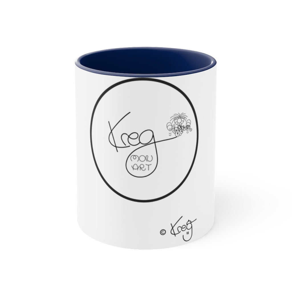 Kreg Mon Art Logo Accent Coffee Mug, 11oz