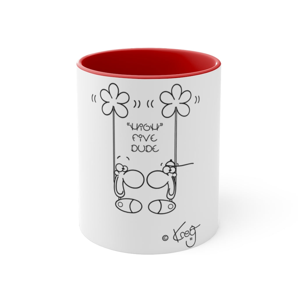 High Five Accent Coffee Mug, 11oz