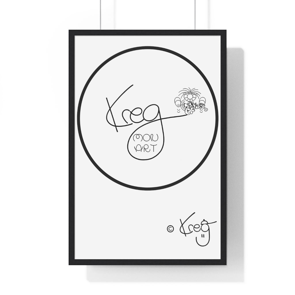 Kreg Mon Art Logo,Premium Framed Vertical Poster