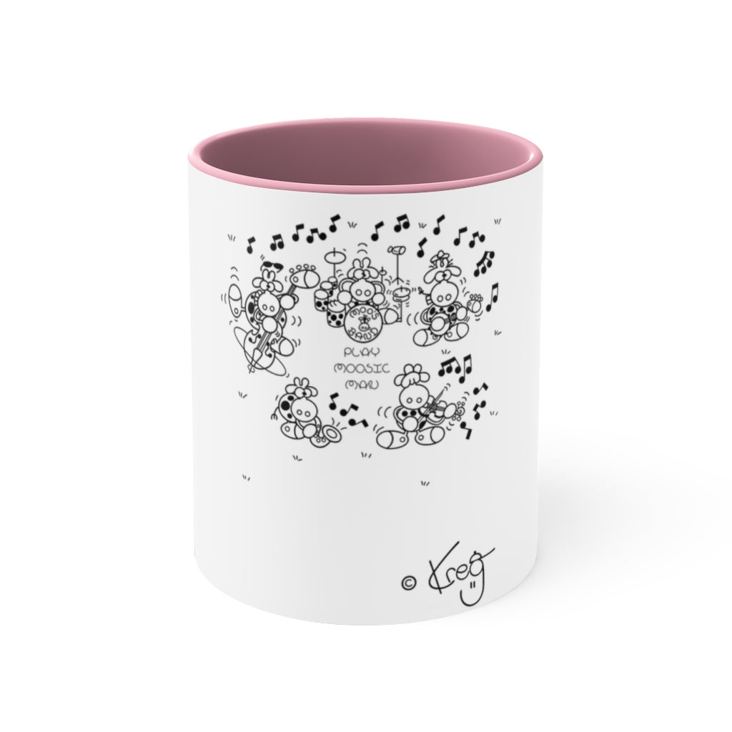 Moo's Band Accent Coffee Mug, 11oz