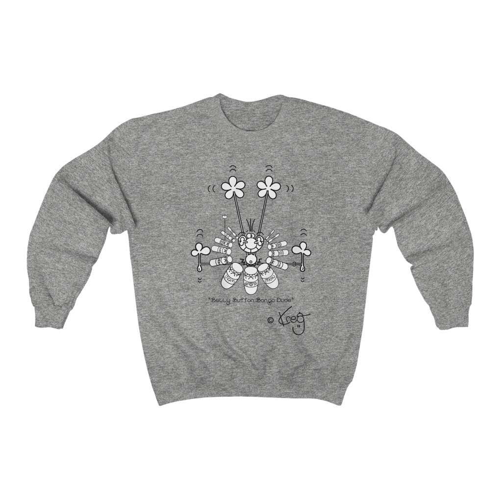 Belly Button Bongo Dude,Unisex Heavy Blend™ Crewneck Sweatshirt