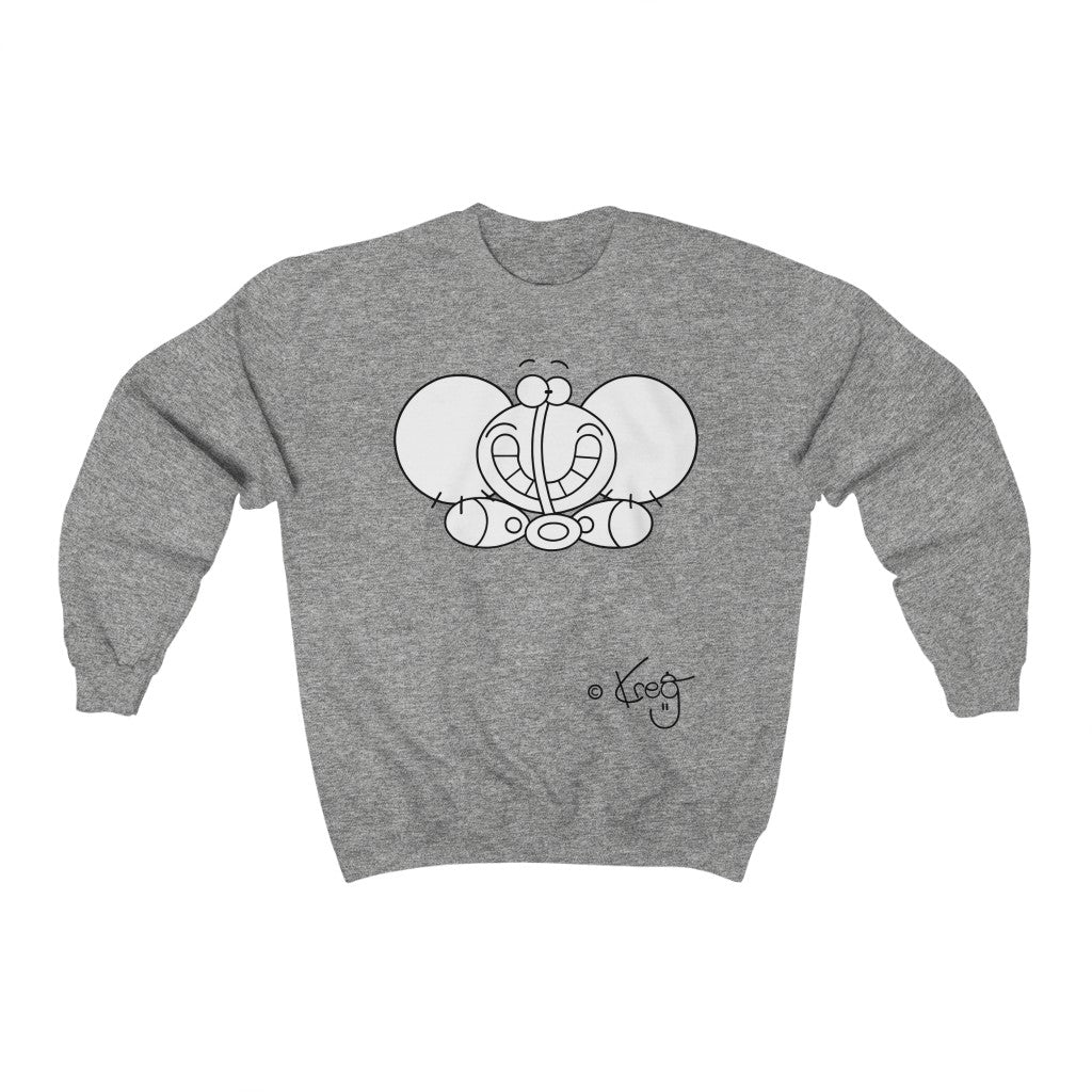 Smile Elephant,Unisex Heavy Blend™ Crewneck Sweatshirt