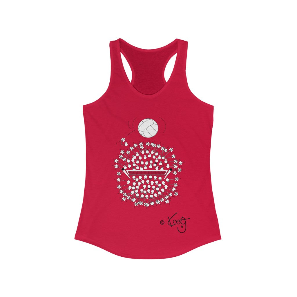 Volleyball Fun,Women's Ideal Racerback Tank