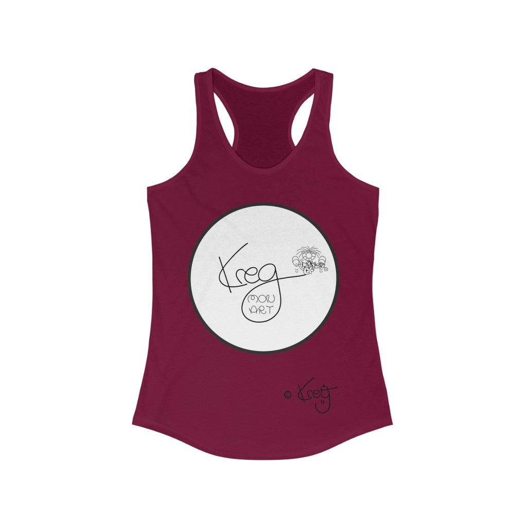 Kreg Mon Art Logo,Women's Ideal Racerback Tank