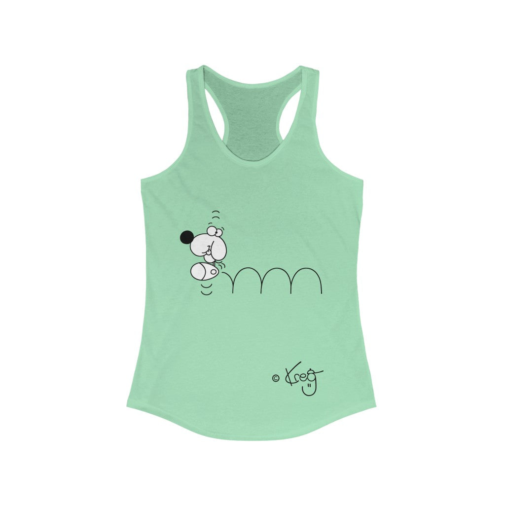 Bouncing Doggy,Women's Ideal Racerback Tank