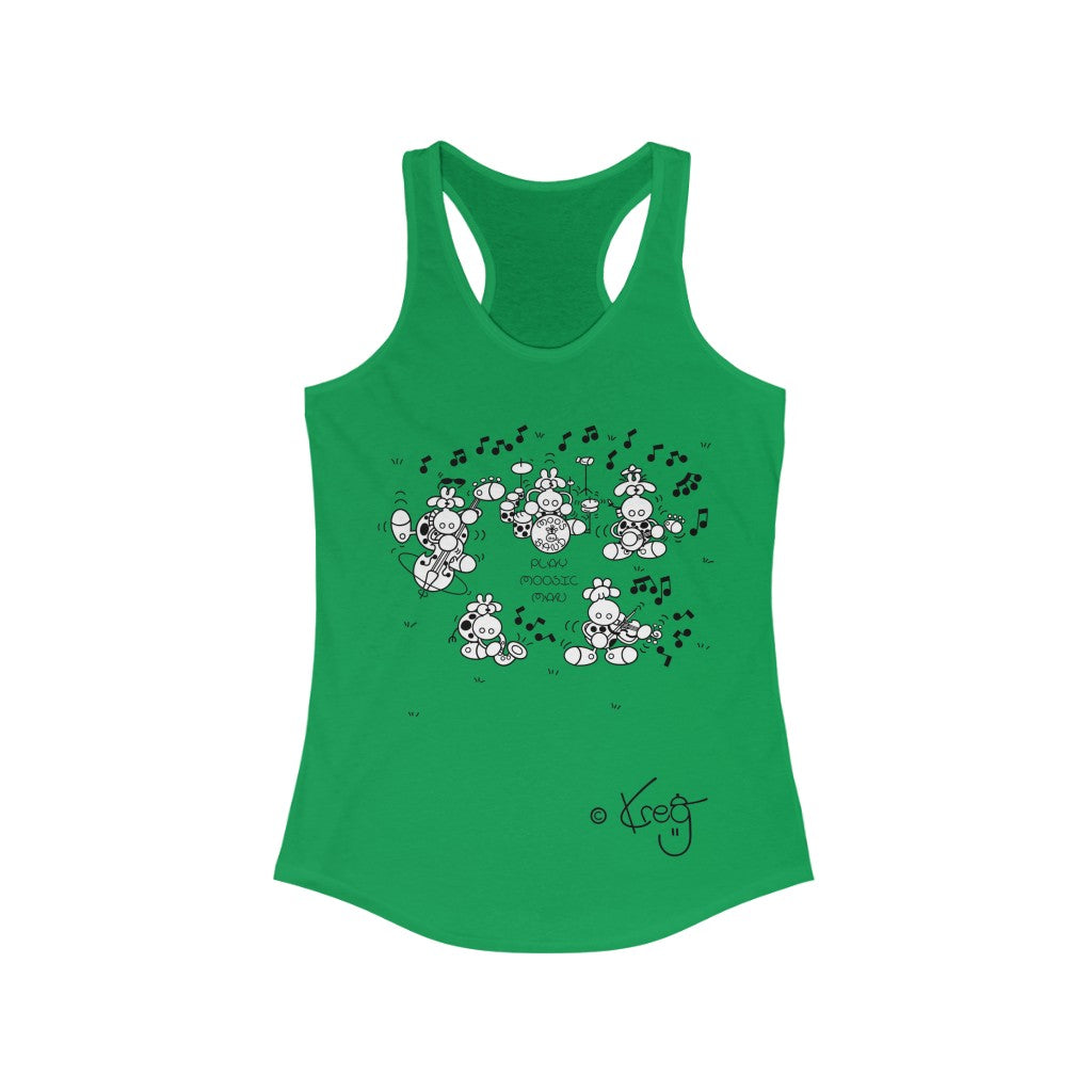 Moo's Band,Women's Ideal Racerback Tank