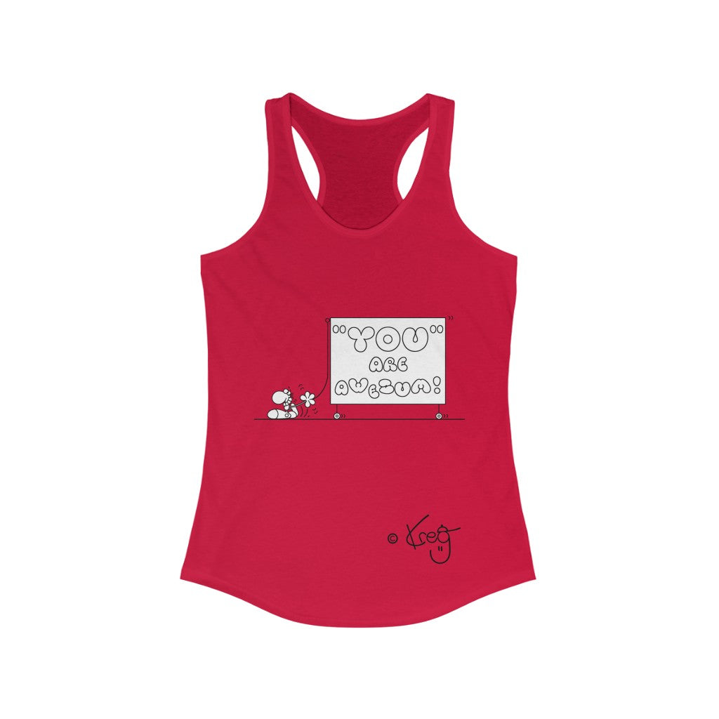 Billboard Dude,Women's Ideal Racerback Tank