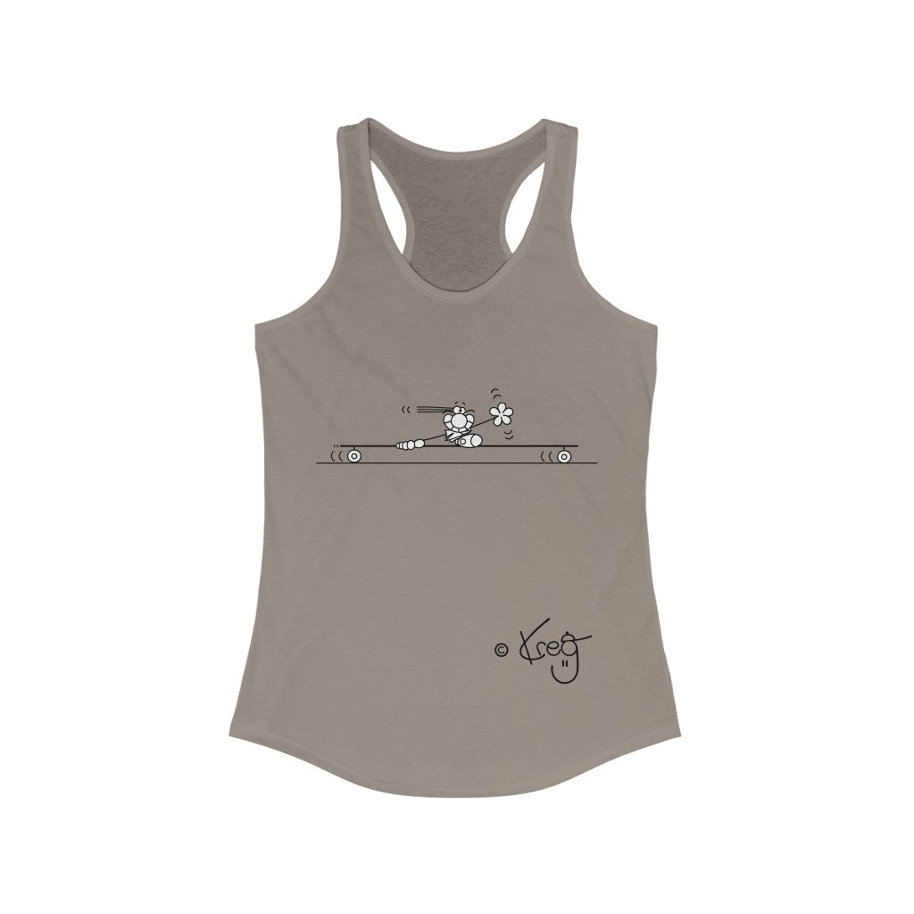 Longboarder,Women's Ideal Racerback Tank