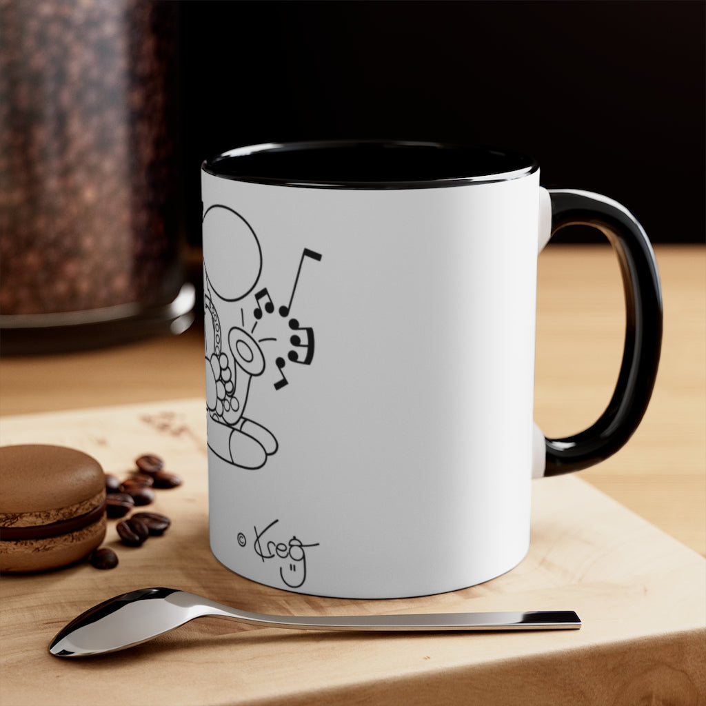 Sax Dude Accent Coffee Mug, 11oz