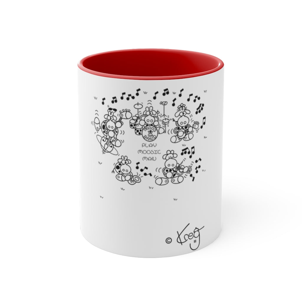 Moo's Band Accent Coffee Mug, 11oz