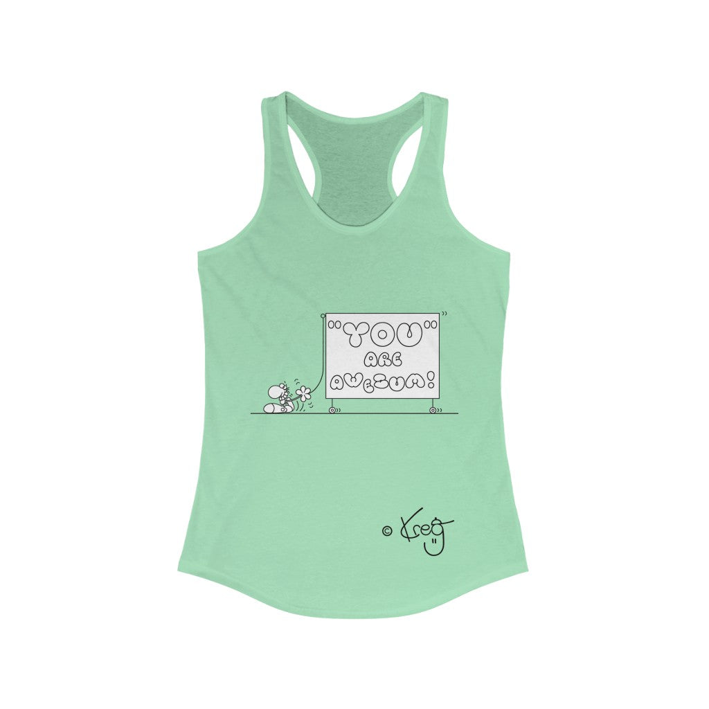 Billboard Dude,Women's Ideal Racerback Tank