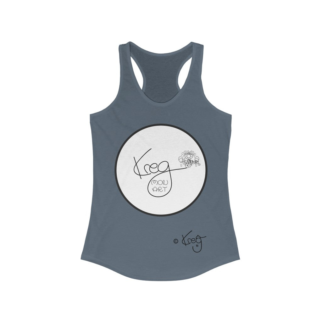 Kreg Mon Art Logo,Women's Ideal Racerback Tank